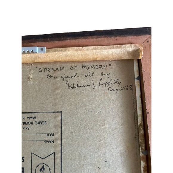 William J.Lafferty"Stream Of Memory"Signed Original Oil Painting Framed 12"x9" - Picture 5 of 9